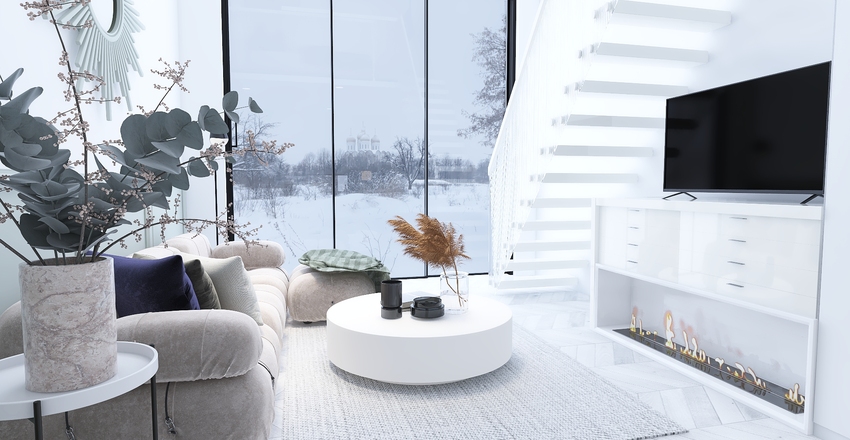 VIVIENDA PEQUEÑA FUERA DE LO COMÚN Interior Design Render