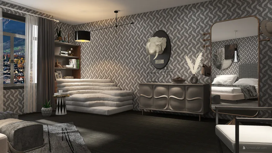 Modern StyleOther Black White ColorScemeOther Master Bedroom 3d design renderings