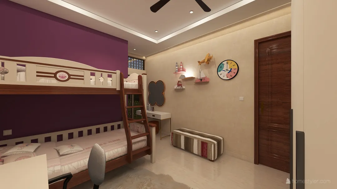 debba 3 kids bedrooms 3d design renderings