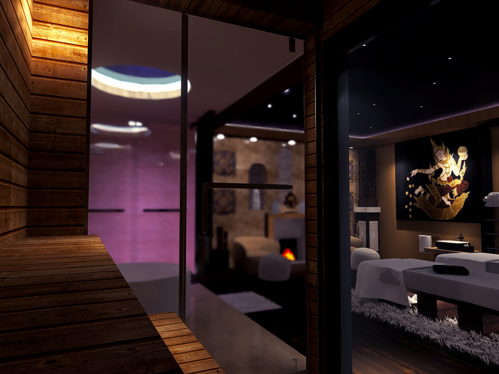 A Beautiful relaxing spa 3d design renderings