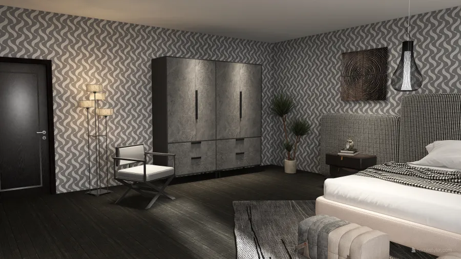 Modern StyleOther Black White ColorScemeOther Master Bedroom 3d design renderings