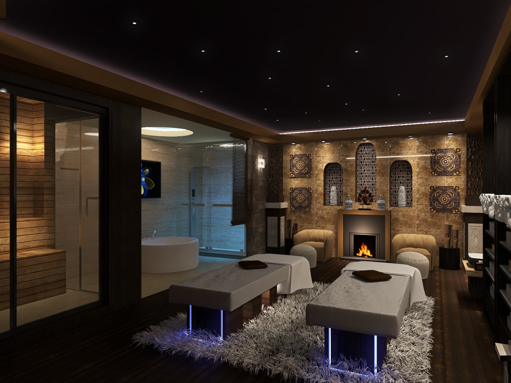 A Beautiful relaxing spa 3d design renderings