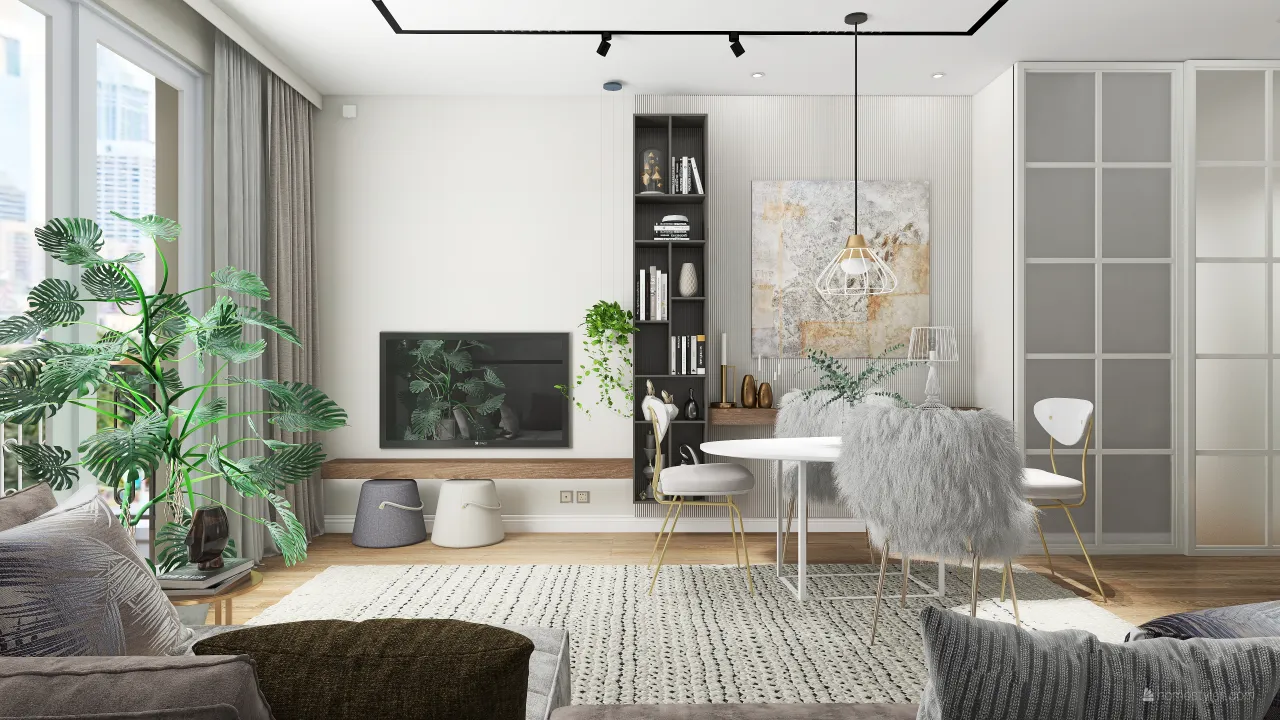 LivingDiningRoom 3d design renderings