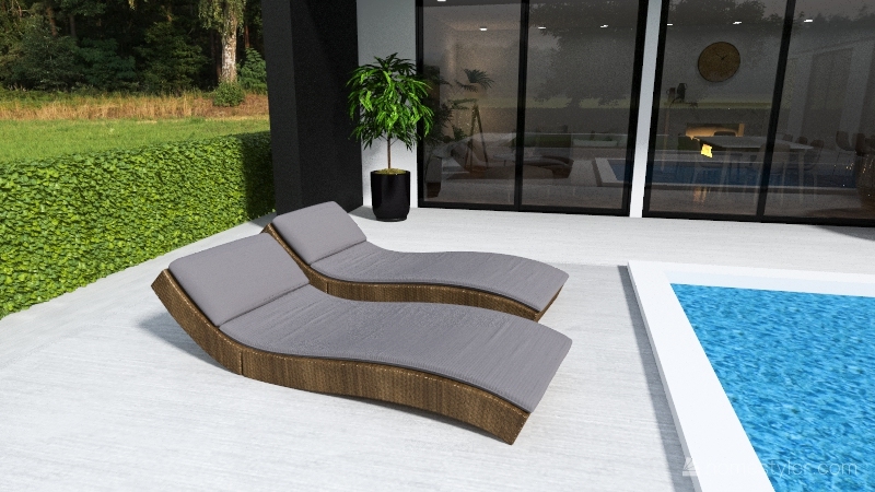 Contemporary Bungalow 3d design renderings