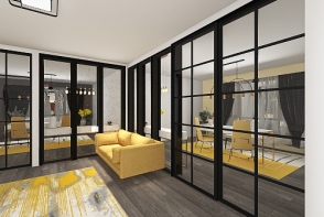 yellow office Design Rendering