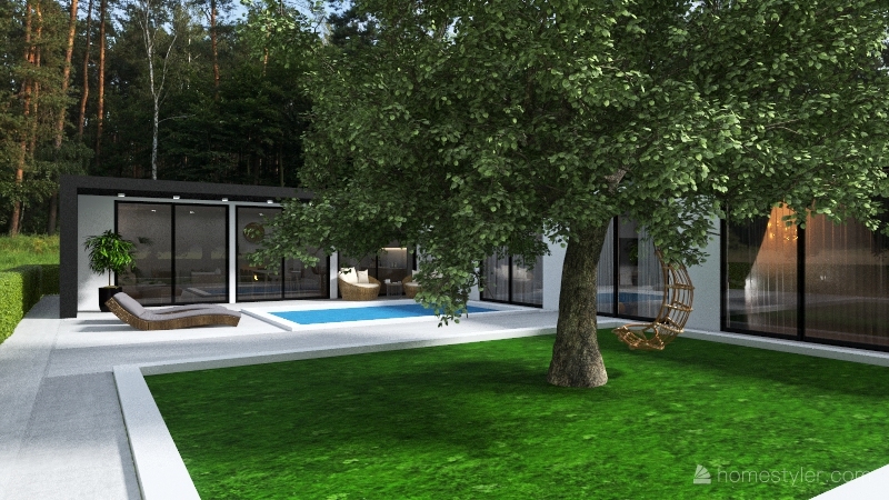 Contemporary Bungalow 3d design renderings
