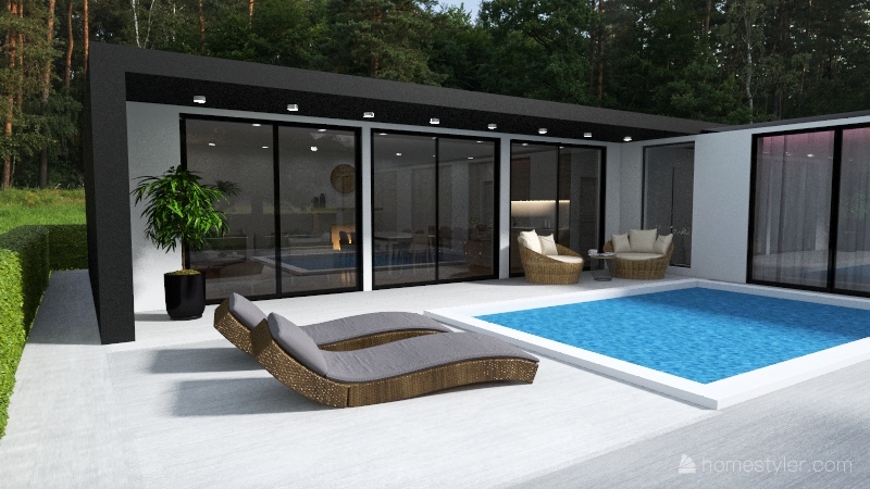 Contemporary Bungalow 3d design renderings