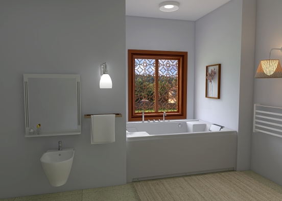 Sala de banho Design Rendering