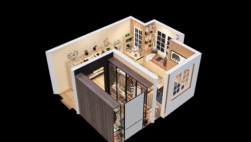Room for one person 3d design picture 28.66