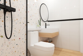 Banheiro marmorite Design Rendering