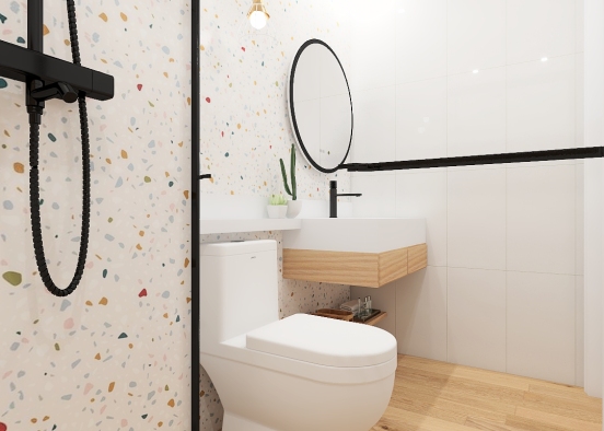 Banheiro marmorite Design Rendering