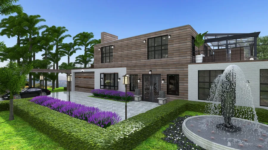 Hilltop Home 3d design renderings