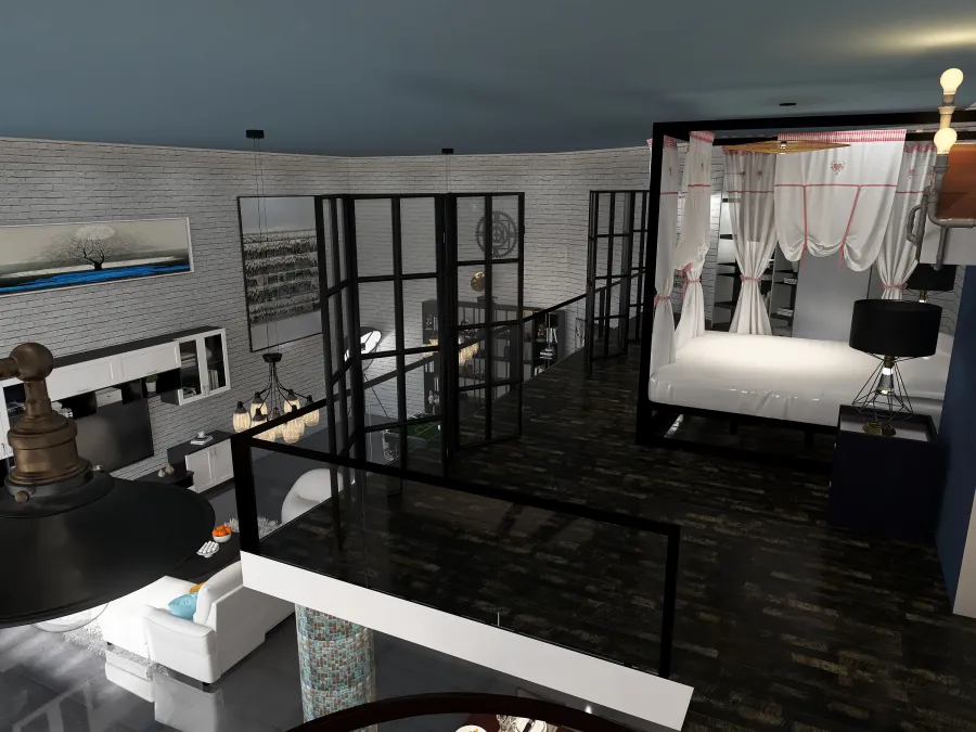 The ugliest Loft turned into a lovely one 3d design renderings