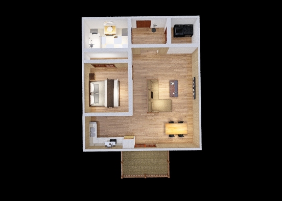 One bed one bath Design Rendering