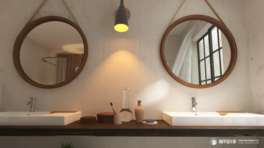StyleOther Modern WabiSabi ColorScemeOther Beige WoodTones EarthyTones Master Bedroom 3d design renderings