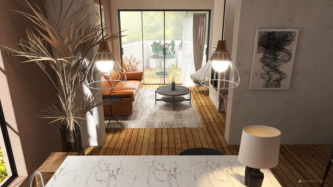 The Japani Tangerine Apartment 3d design renderings