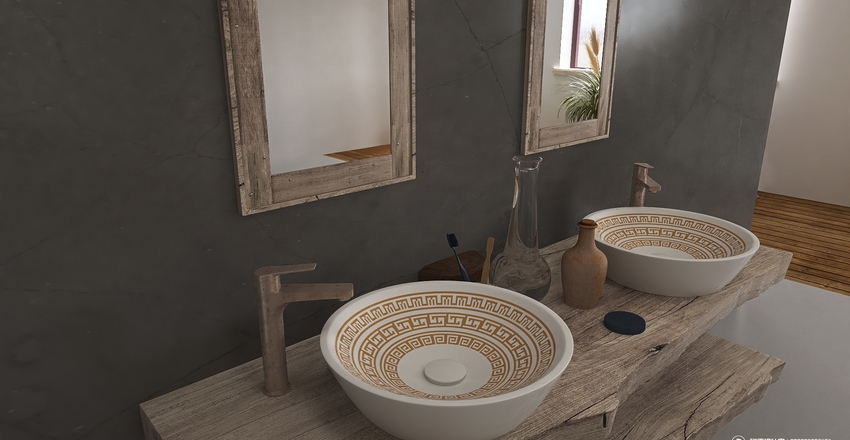 Japandi Influence Interior Design Render