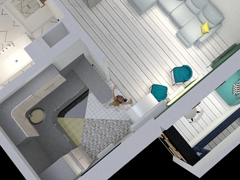 1ком квартира вар3 3d design renderings
