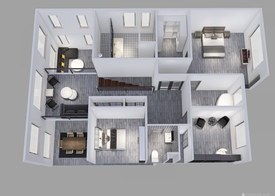 kayley54321- First Floor + Basement Design Rendering