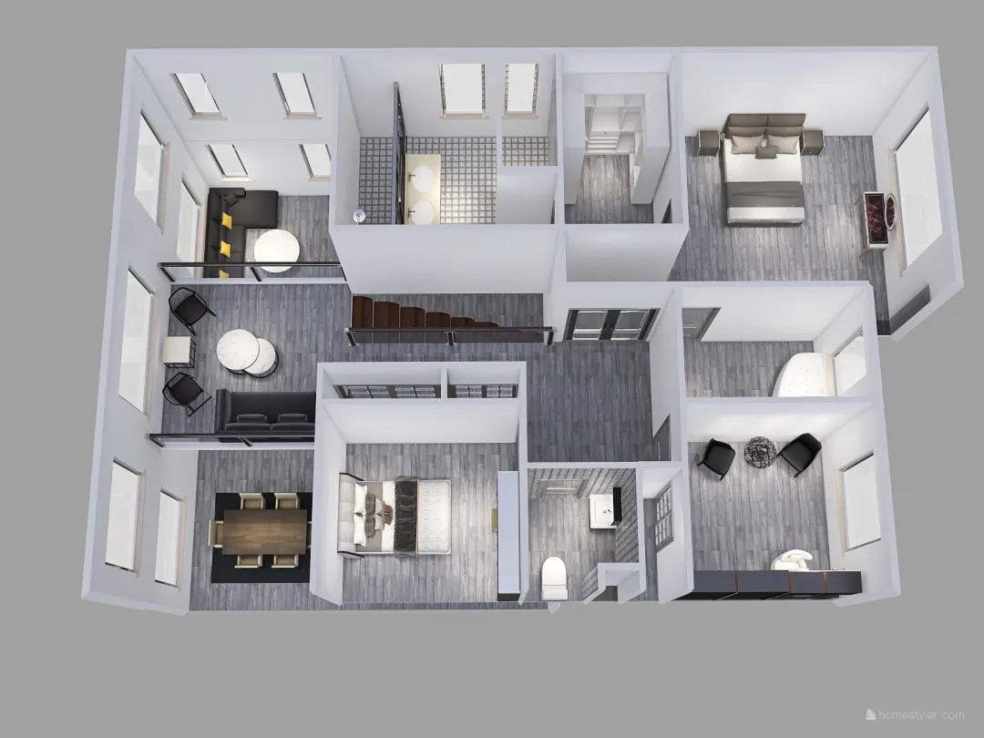 kayley54321- First Floor + Basement 3d design renderings