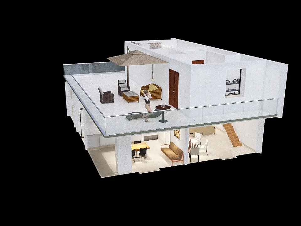 Soluzione 2 Casa di Daniele 3d design renderings