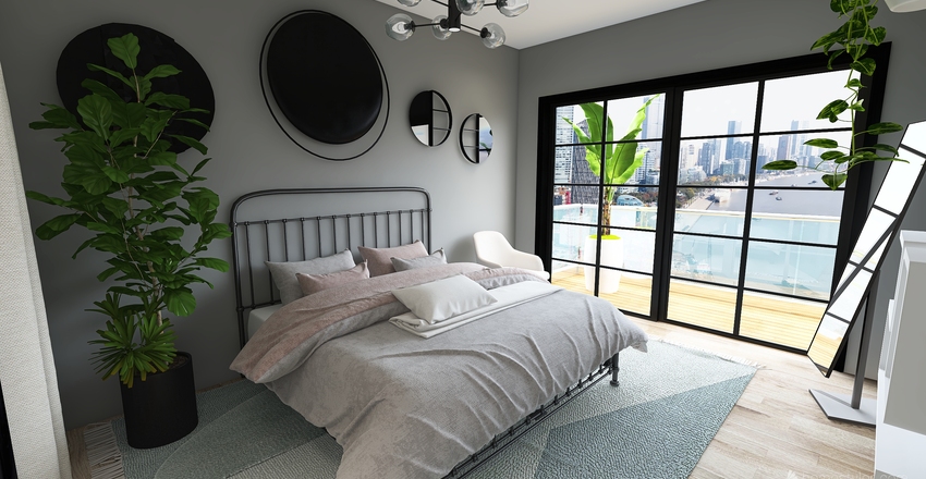 1 Bed 1 Bath Apartment - Anaya Parikh Interior Design Render