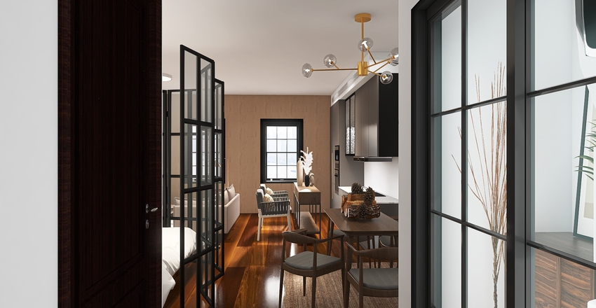Studio Unit Interior Design Render