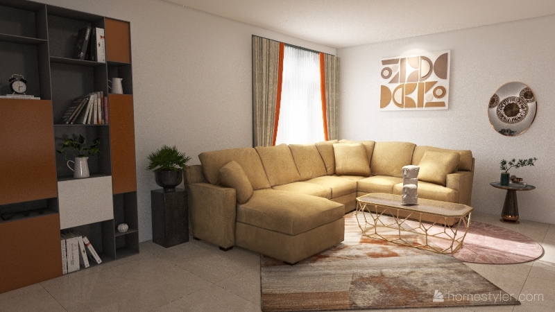 Apartamento de Edificio Interior Design Render