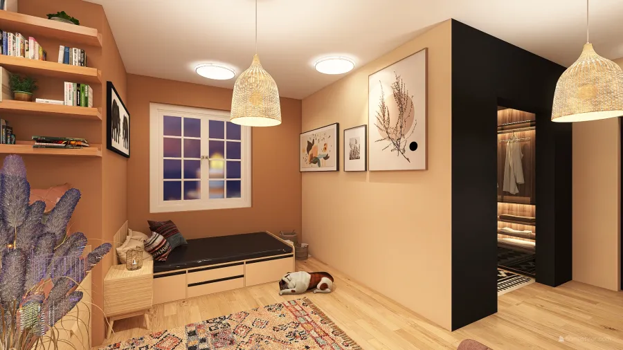 Room for one person 3d design renderings
