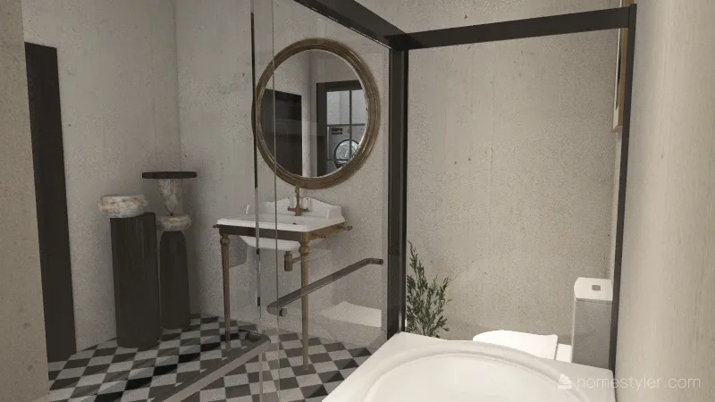 1 Bedroom, 1 Bathroom Unit 3d design renderings