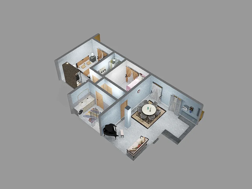 appartamento c cabras 3d design renderings
