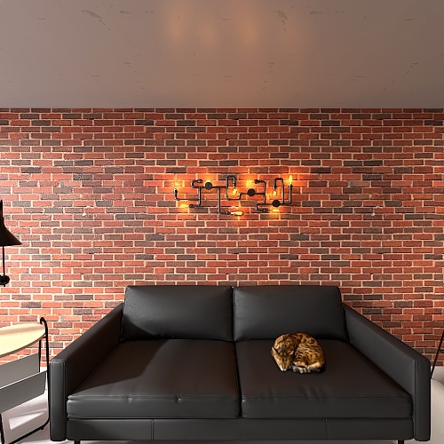 Industrial flat Interior Design Render