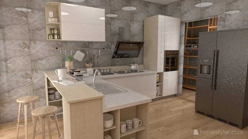 adding a floor each week Interior Design Render