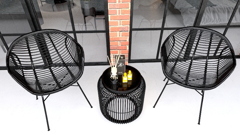 Industrial flat Interior Design Render