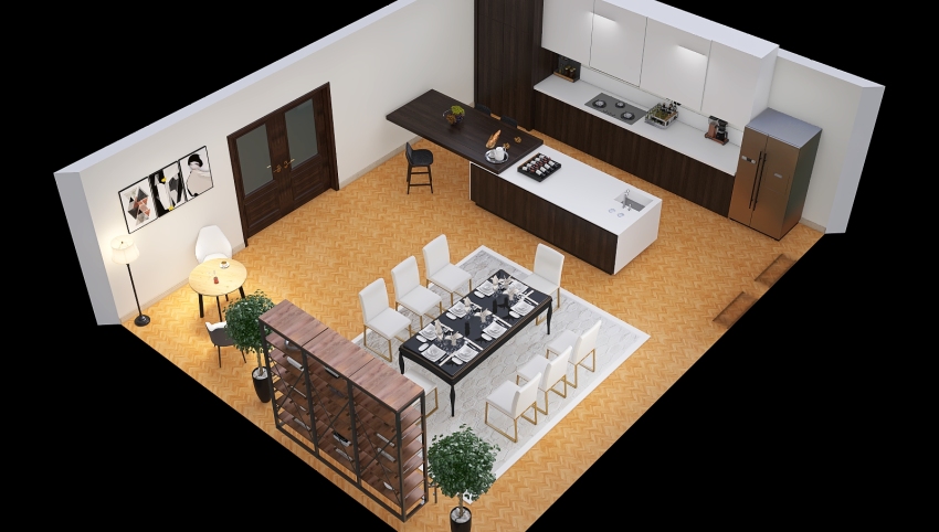 Kitchen & Dining room 3d design picture 66.9