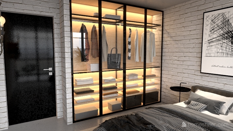 Industrial flat Interior Design Render