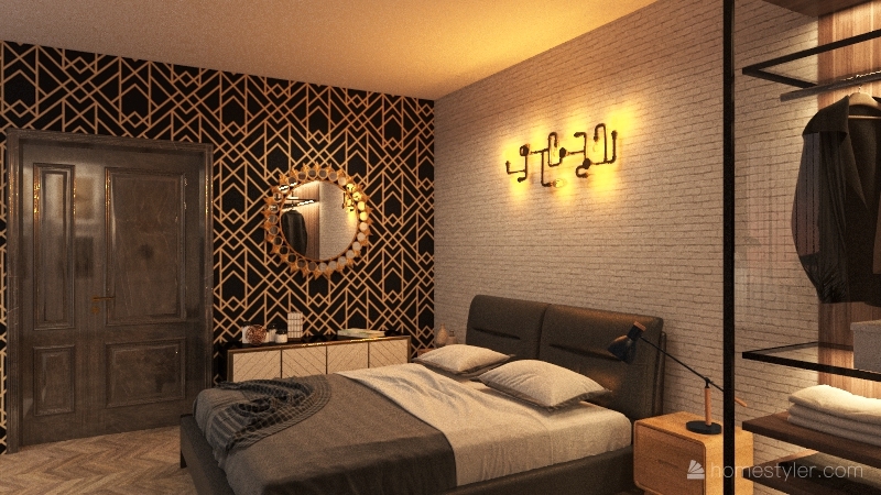 Japandi Interior Design Render