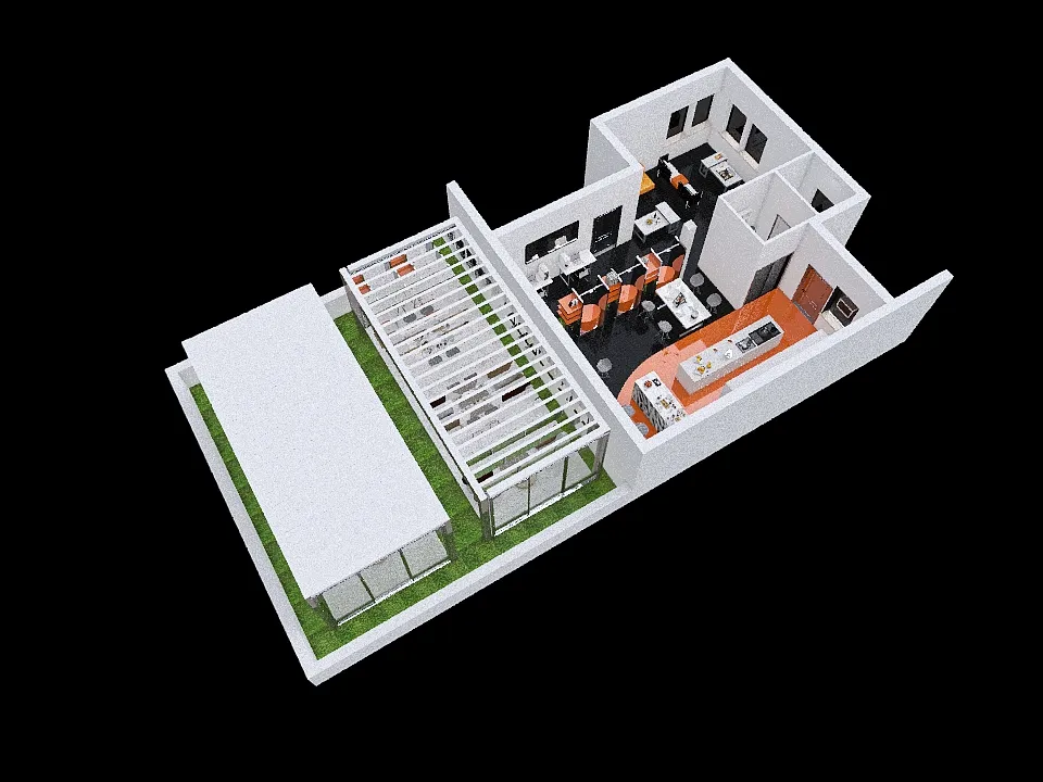 Ex alloggio del custode 3d design renderings