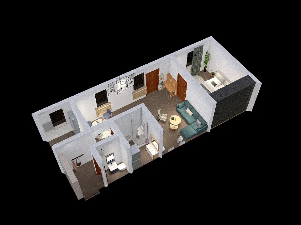 Copy of Vinične 2 izbový 3d design renderings