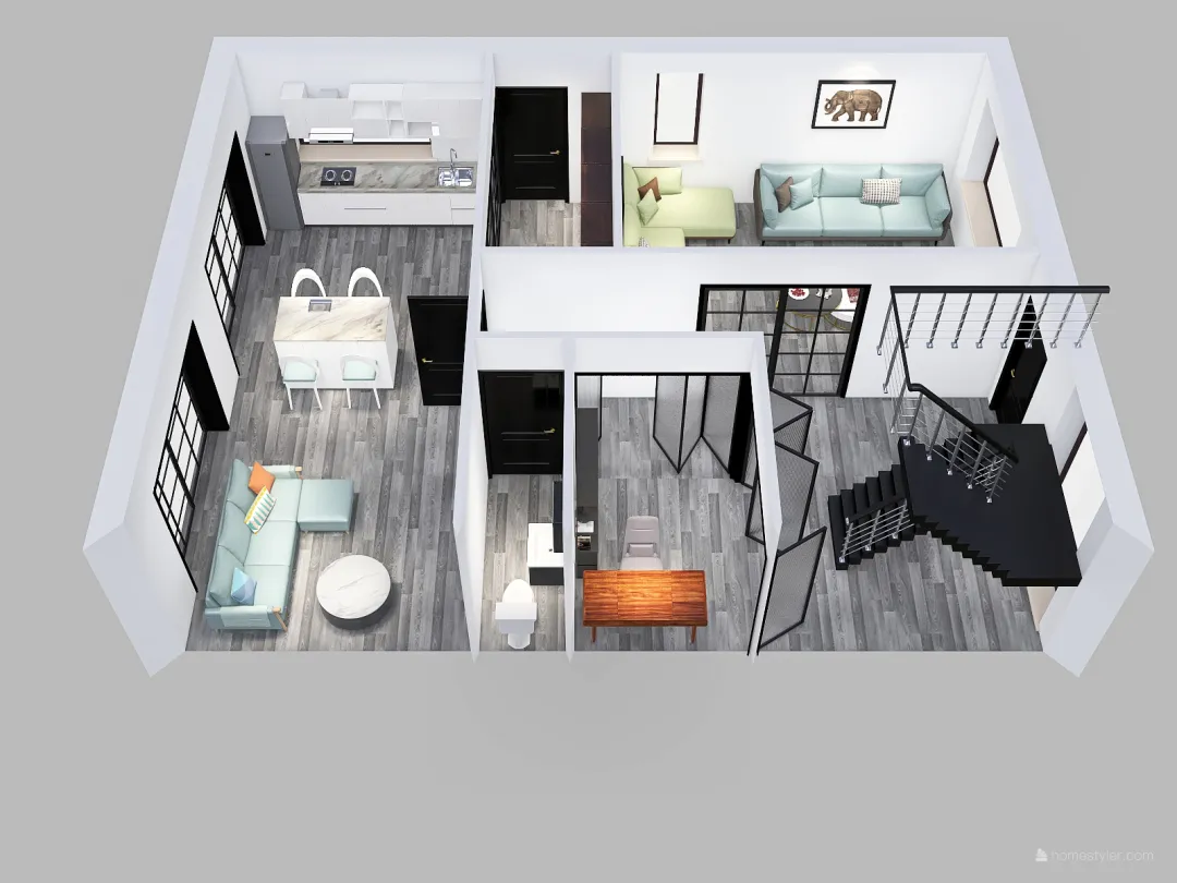 UmayrIqbal- Ground Floor 3d design renderings