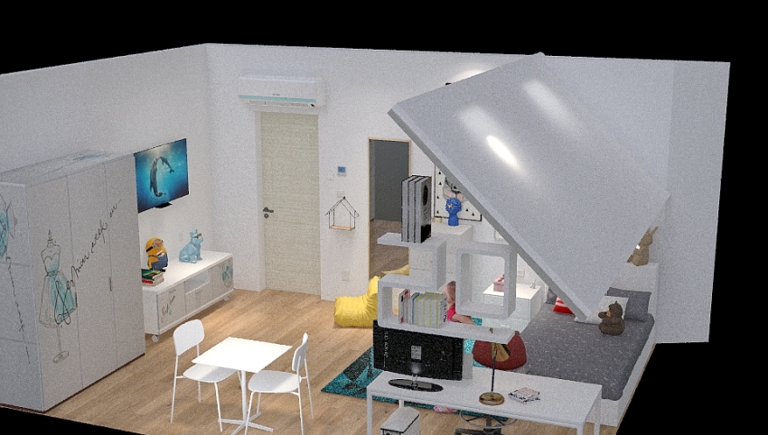 Daughters room 3d design picture 21.81
