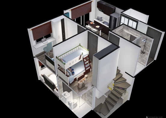 Duplex5_ambar Design Rendering