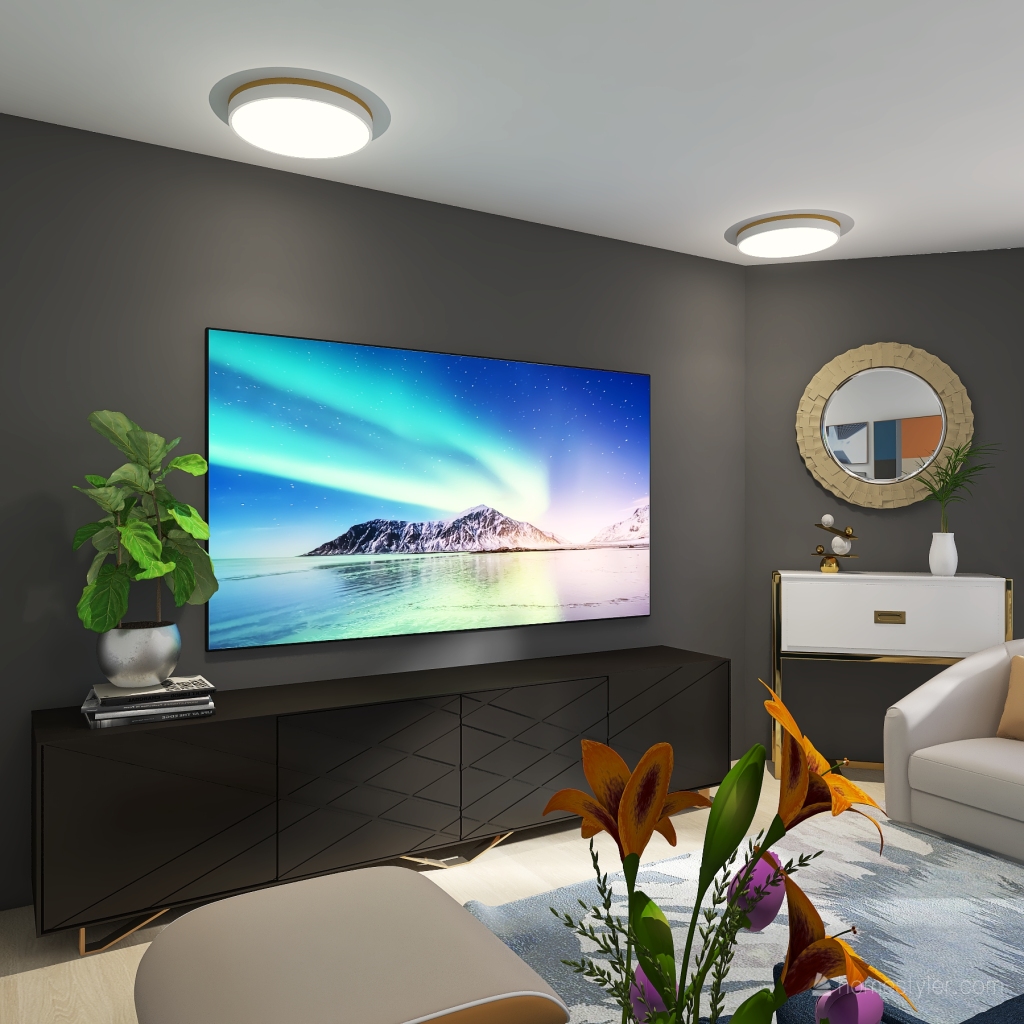 Sala moderna 3d design renderings