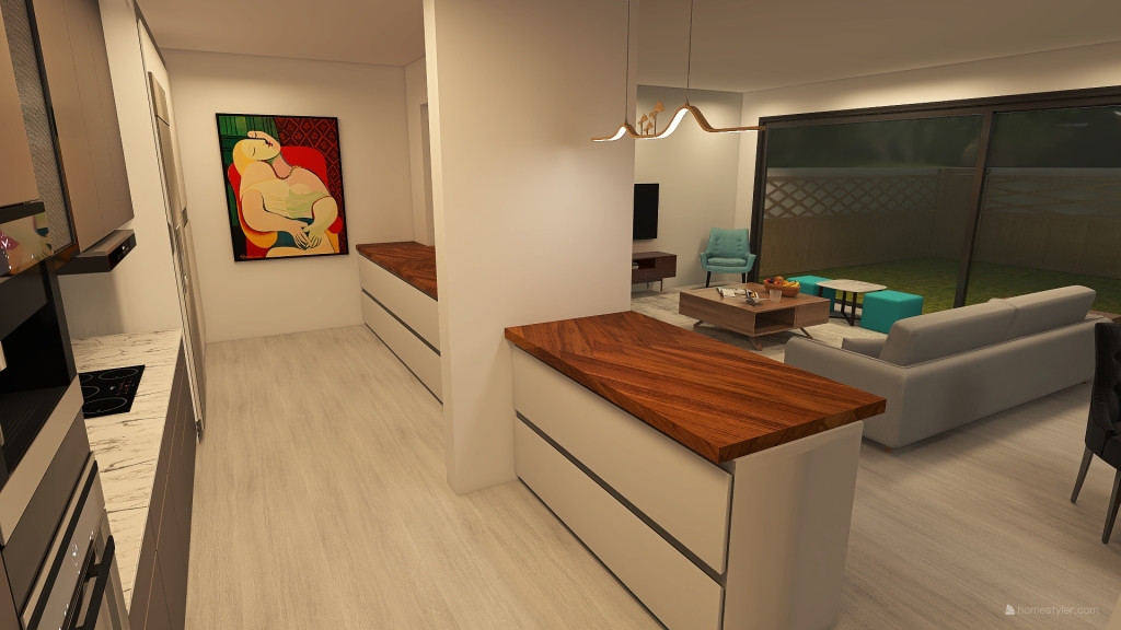 Living & Dining 3d design renderings