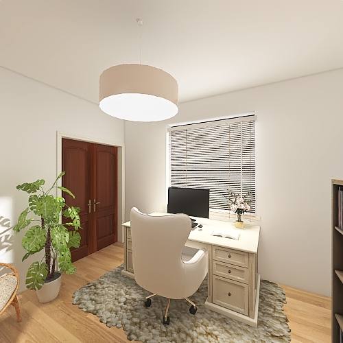 Bedroom/ office 3d design renderings