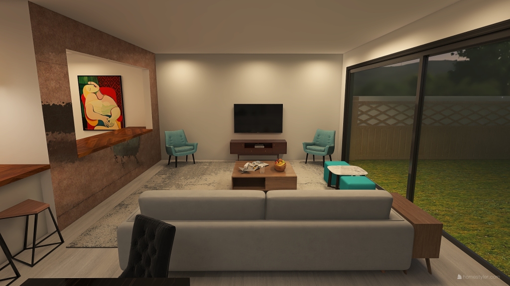 Living & Dining 3d design renderings