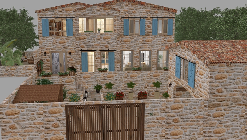 Provencal house in the south of France 3d design picture 1372.31