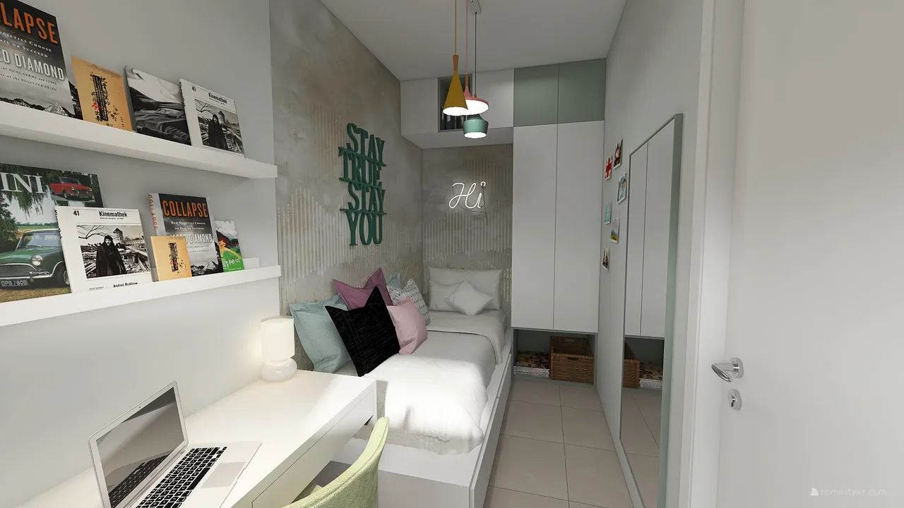 teenage bedroom_RENOVATION_LARISA_GREECE 3d design renderings