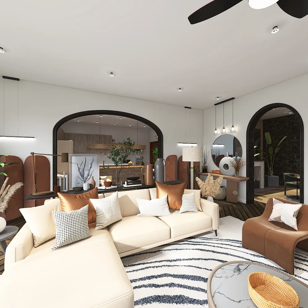 Cozy home living 3d design renderings