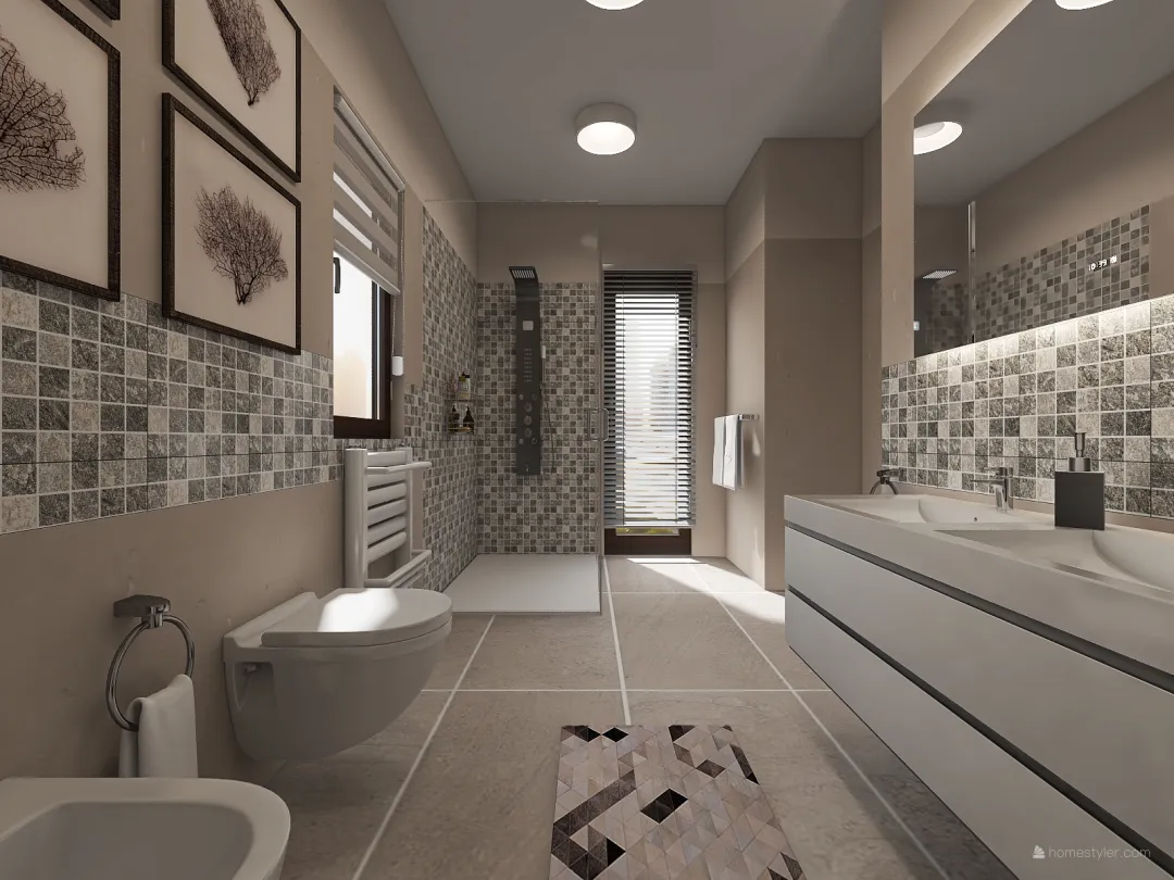 progetto bagno 3d design renderings